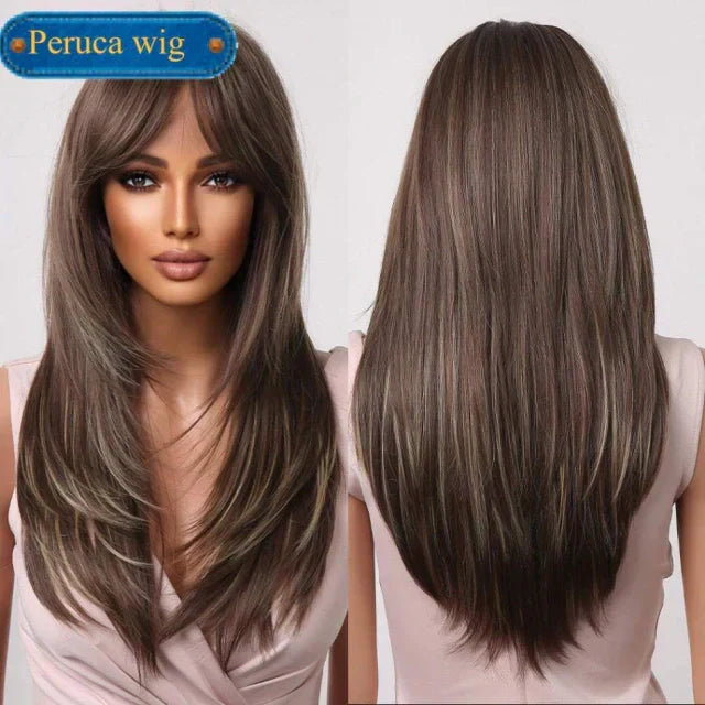 Wig With Fringe - Organic Premium Fiber