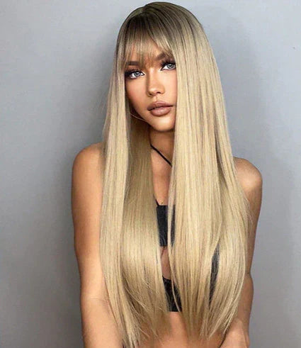 Wig With Fringe - Organic Premium Fiber