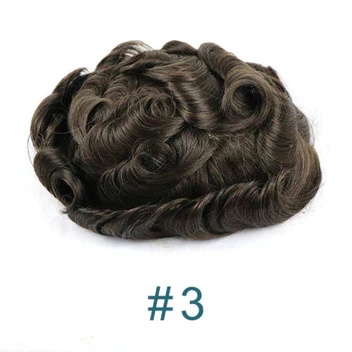 Curly Men's Hair Topper with Glue Kit and Remover