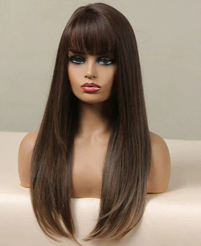 Wig With Fringe - Organic Premium Fiber