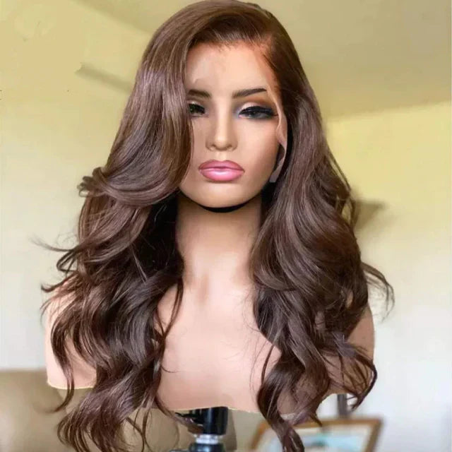 Long Humanized Fiber Lace Wig