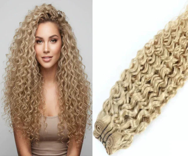 Curly Natural Hair Weft Set - Snap Clip