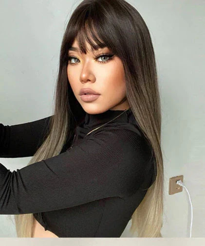 Wig With Fringe - Organic Premium Fiber