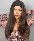Straight Wig with Headband - Premium Fiber