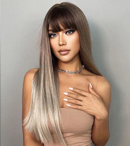 Wig With Fringe - Organic Premium Fiber