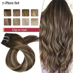 7-Piece Natural Hair Weft Kit - Snap Clip