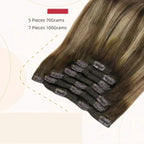 7-Piece Natural Hair Weft Kit - Snap Clip