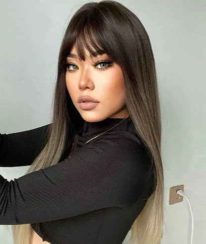 Wig With Fringe - Organic Premium Fiber