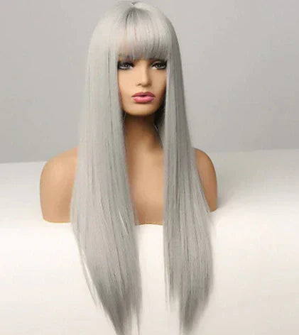 Wig With Fringe - Organic Premium Fiber