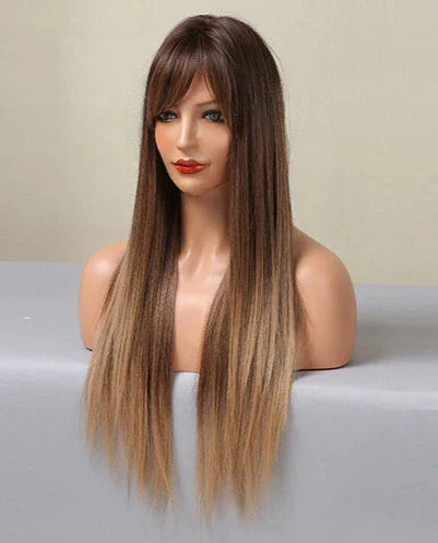 Wig With Fringe - Organic Premium Fiber