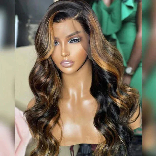 Long Humanized Fiber Lace Wig