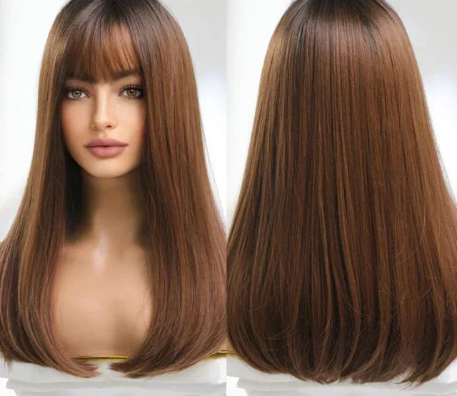 Wig With Fringe - Organic Premium Fiber