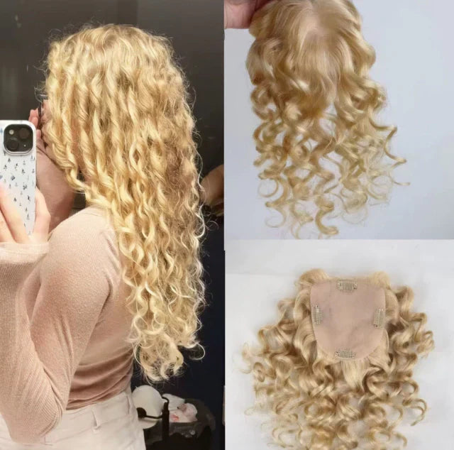 Curly Human Hair Topper - Custom
