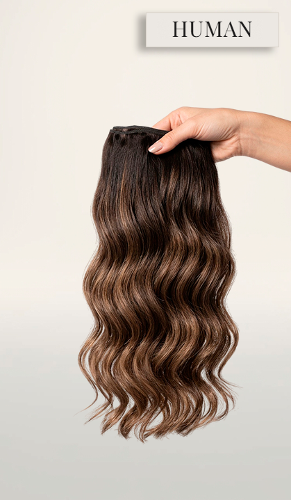 Tic-Tac Snap Clip Topper with Invisible Wire - Natural Human Hair