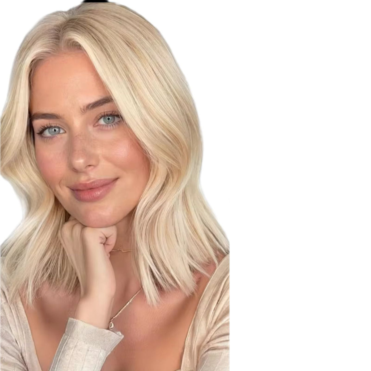 Blonde Human Hair Topper - Silk Base