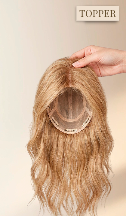 Human Hair Topper - 13x13 cm Base