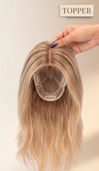 Blonde Human Hair Topper - Silk Base