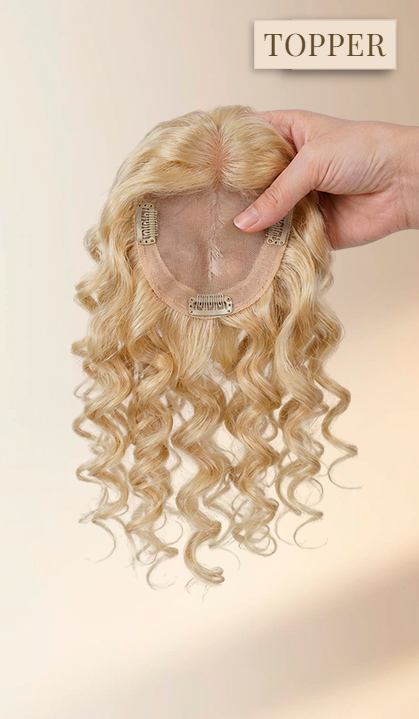 Curly Human Hair Topper - Custom