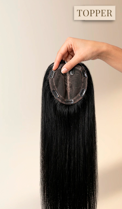 Human Hair Topper - Lace Base