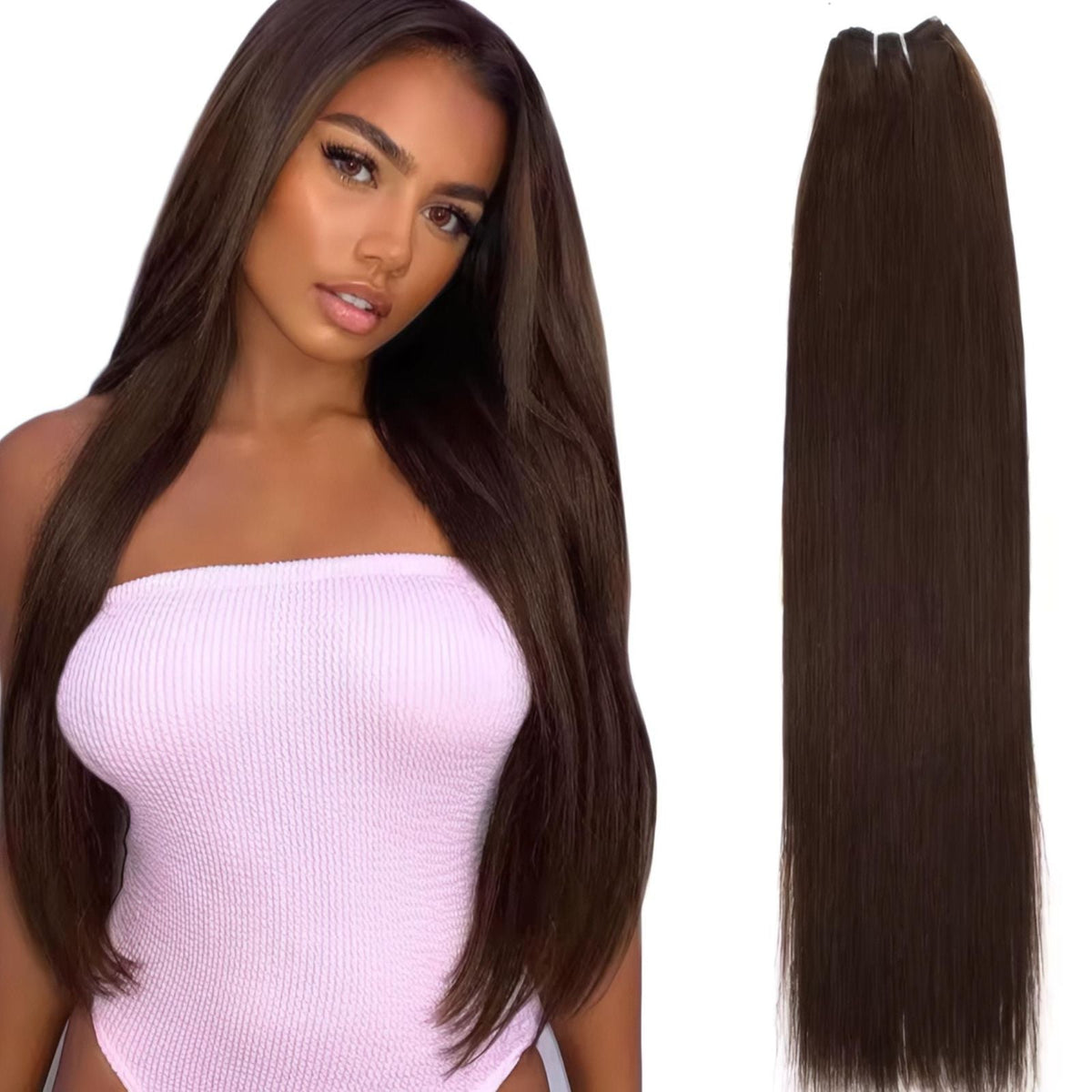 Natural Hair Weft for Weaving