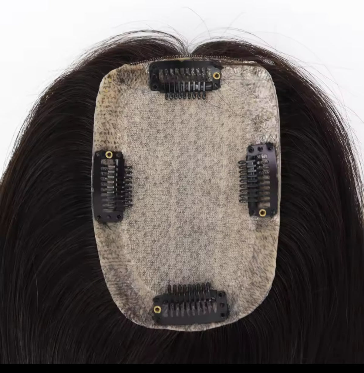Human Hair Topper - Silk Base with Micro-Skin, Glue-On
