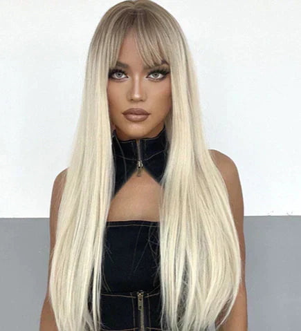Wig With Fringe - Organic Premium Fiber