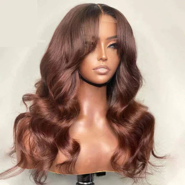 Long Humanized Fiber Lace Wig