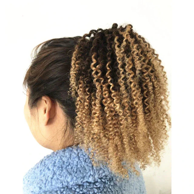 Coily Puff Bun Ponytail - Natural Hair