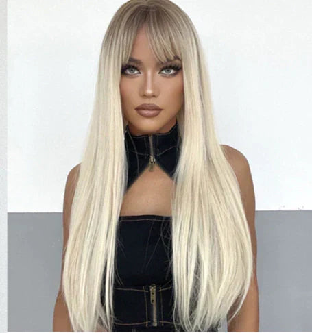 Wig With Fringe - Organic Premium Fiber