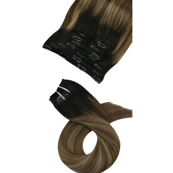 7-Piece Natural Hair Weft Kit - Snap Clip