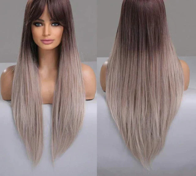 Wig With Fringe - Organic Premium Fiber