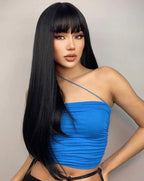 Wig With Fringe - Organic Premium Fiber