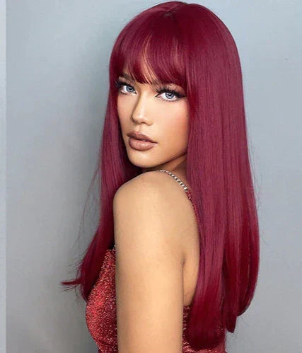 Wig With Fringe - Organic Premium Fiber