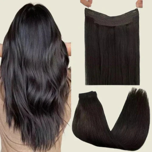 Tic-Tac Snap Clip Topper with Invisible Wire - Natural Human Hair