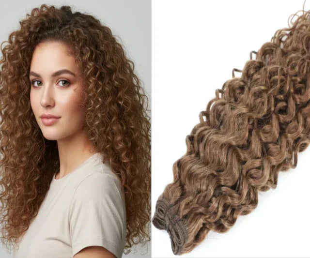 Curly Natural Hair Weft Set - Snap Clip