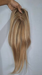 Blonde Human Hair Topper - Silk Base