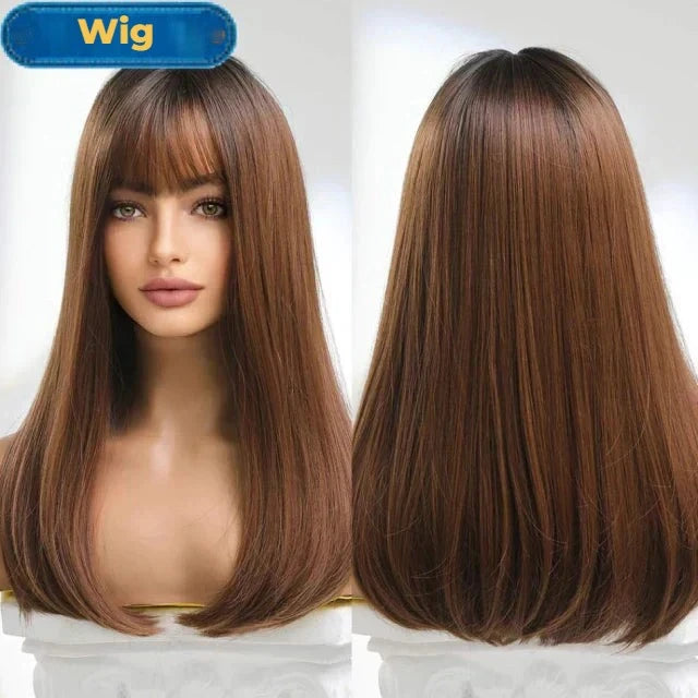 Wig With Fringe - Organic Premium Fiber