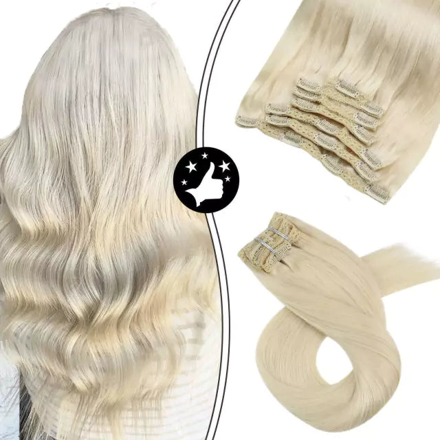 7-Piece Natural Hair Weft Kit - Snap Clip