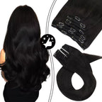 7-Piece Natural Hair Weft Kit - Snap Clip