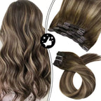 7-Piece Natural Hair Weft Kit - Snap Clip