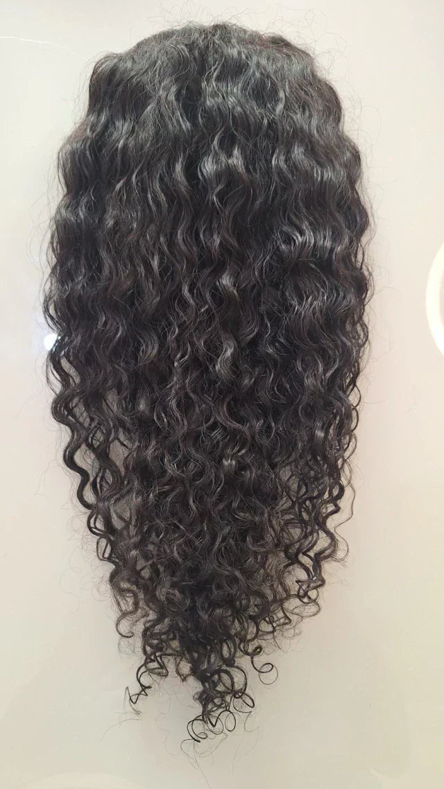 Curly Human Hair Topper - Free Part, Silk Base