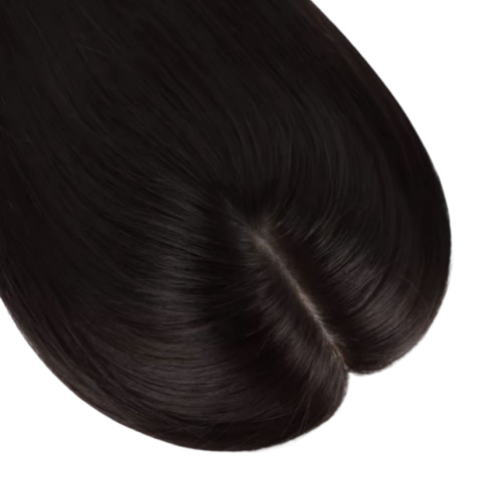 Human Hair Topper without Fringe - Silk Base
