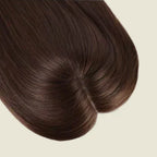 Human Hair Topper with Fringe - Silk Base