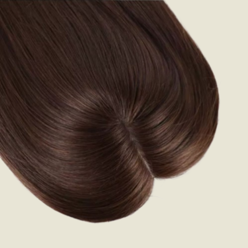 Human Hair Topper without Fringe - Silk Base