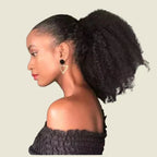 Coily Puff Bun Ponytail - Natural Hair