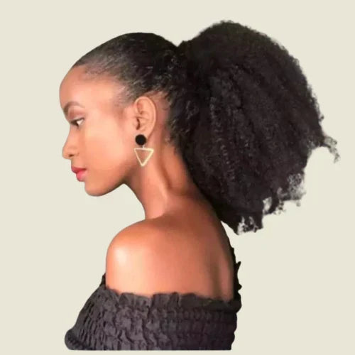 Coily Puff Bun Ponytail - Natural Hair