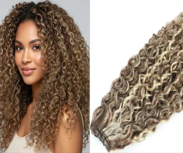 Curly Natural Hair Weft Set - Snap Clip