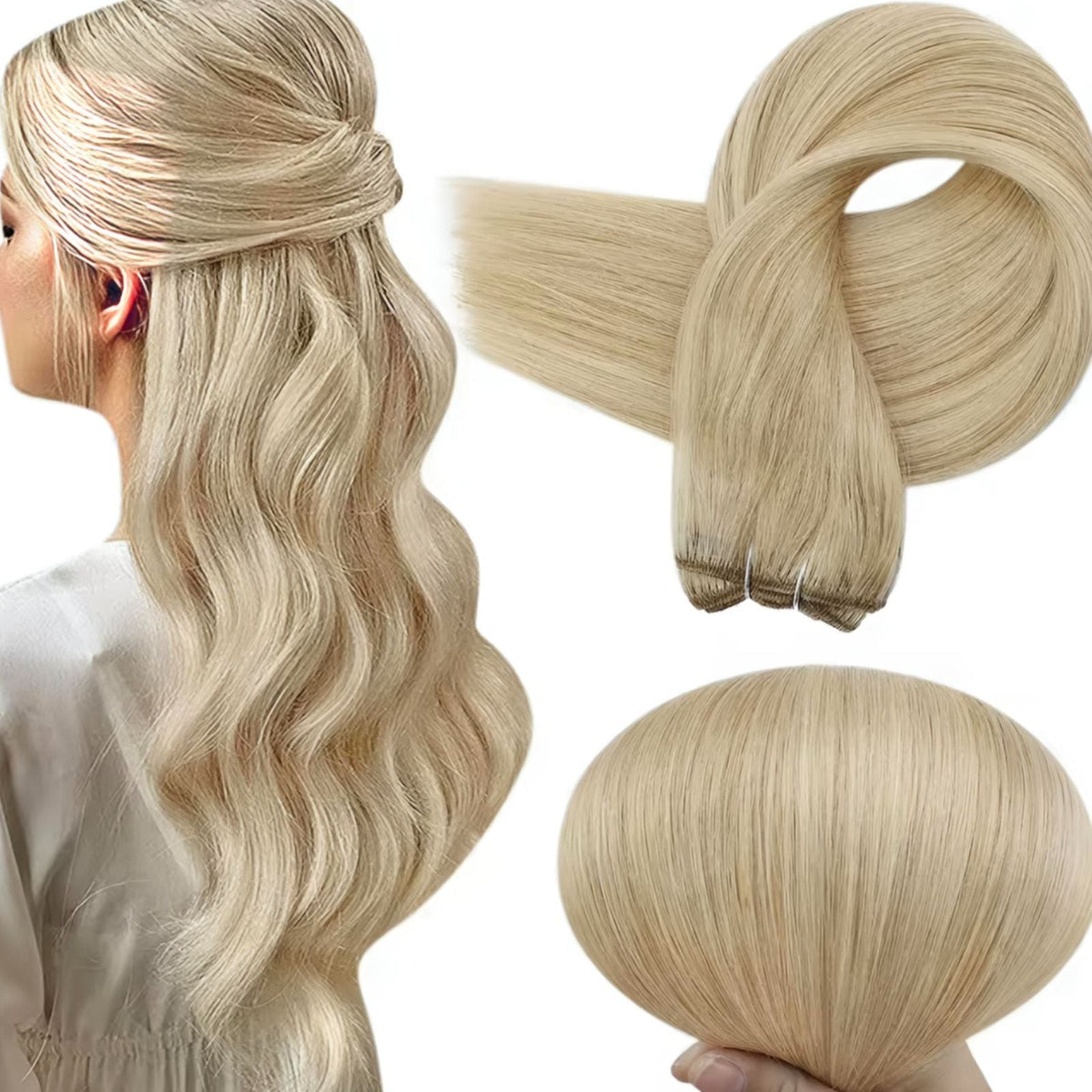 Natural Hair Weft for Weaving