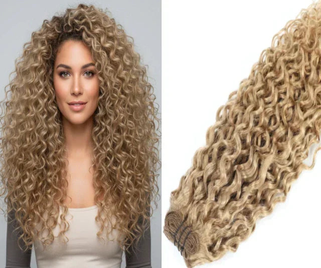 Curly Natural Hair Weft Set - Snap Clip