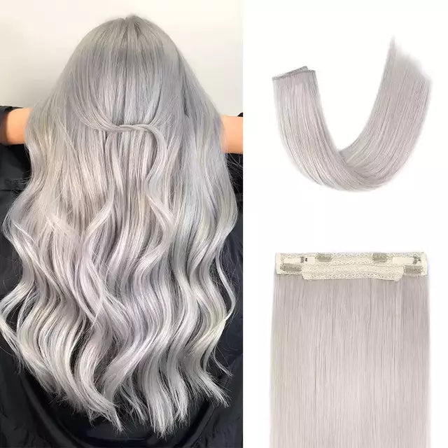 Tic-Tac Snap Clip Topper with Invisible Wire - Natural Human Hair